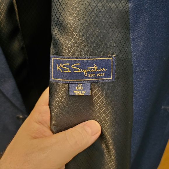King Size KS Signature “Easy Movement” Two-Button Jacket Blue, size 72R US - Picture 3 of 7